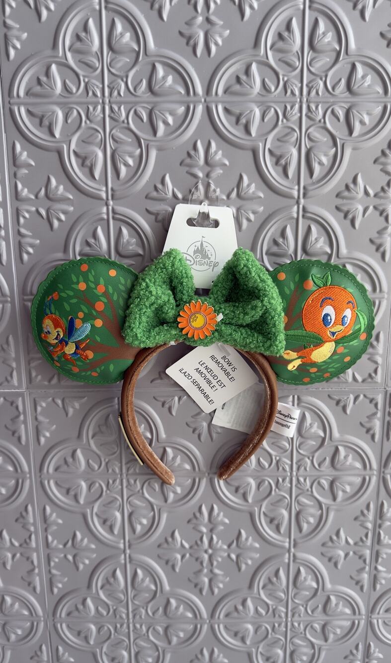 Disney Parks Loungefly 2026 Epcot Flower & Garden Orange Bird Ears Headband NEW